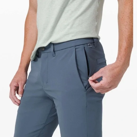 🍋 Men's LULULEMON Iron Blue Commission Pant Slim Warpstreme 28" Inseam 32” Waist - Picture 5 of 14